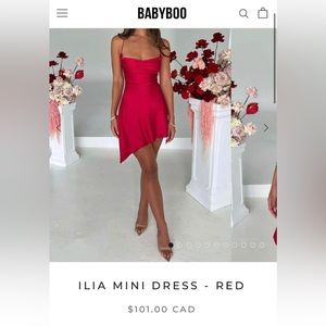 BABYBOO Silk Mini Dress - Red